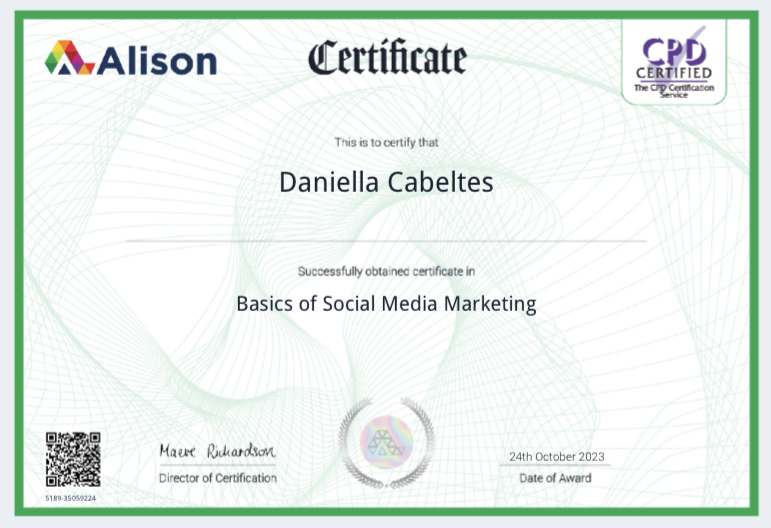 Alison: Basics of Social Media Marketing