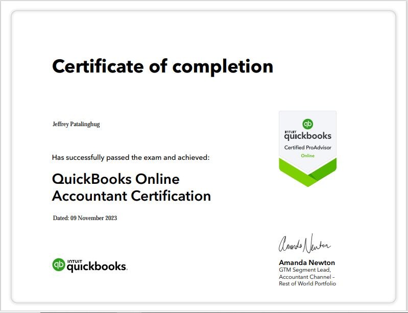QuickBooks Online Accountant Certification