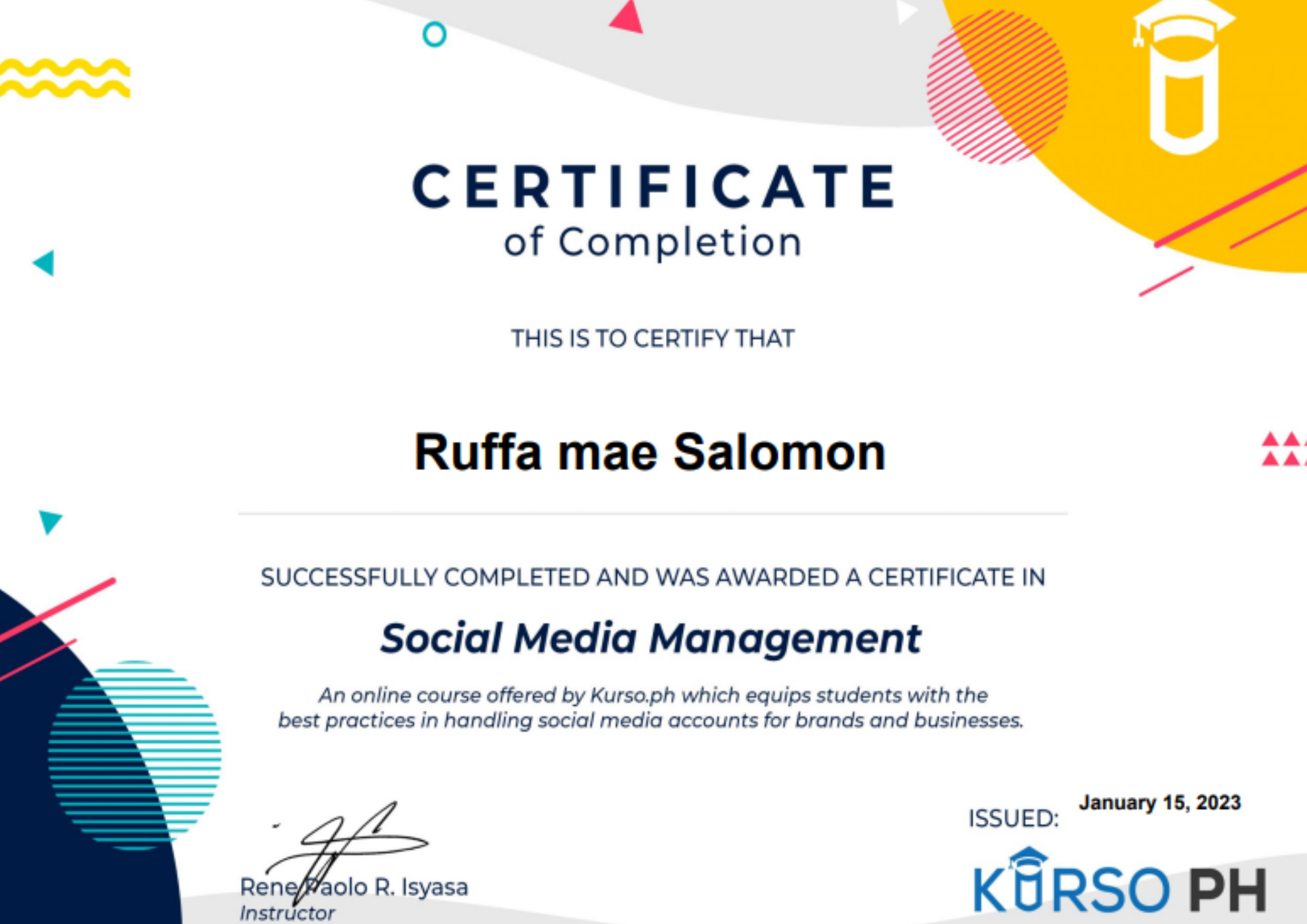 Social Media Management Course