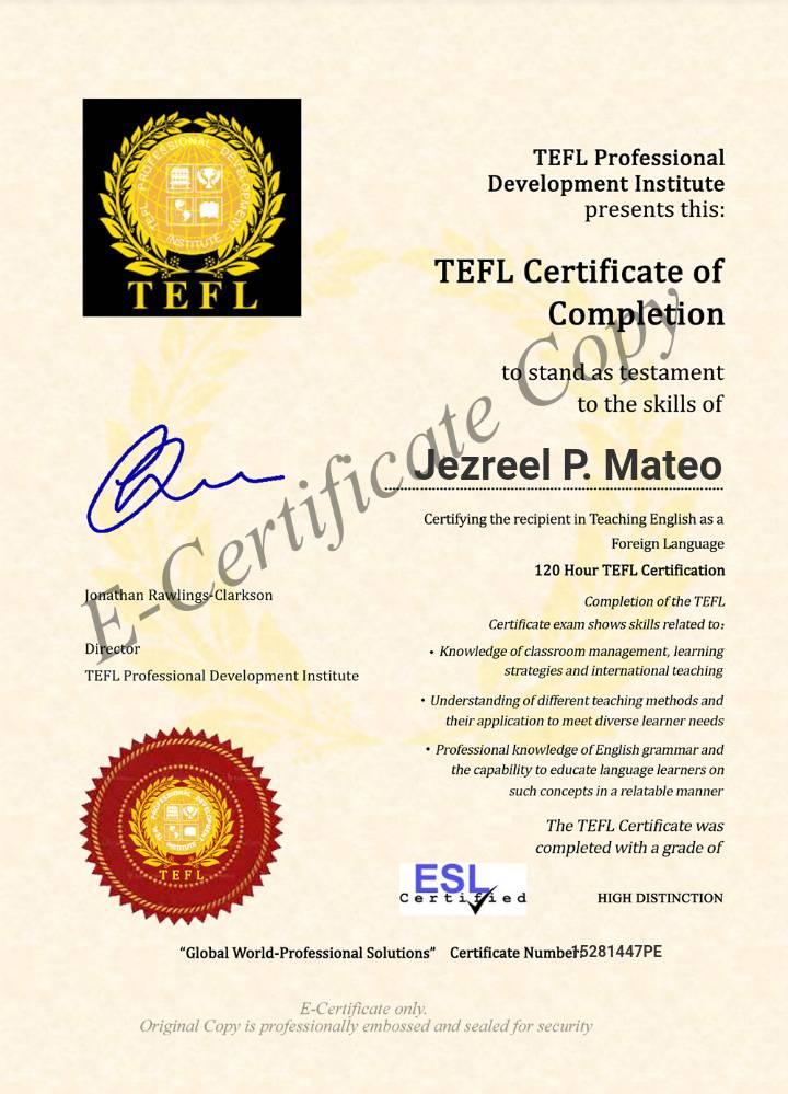 TEFL COC