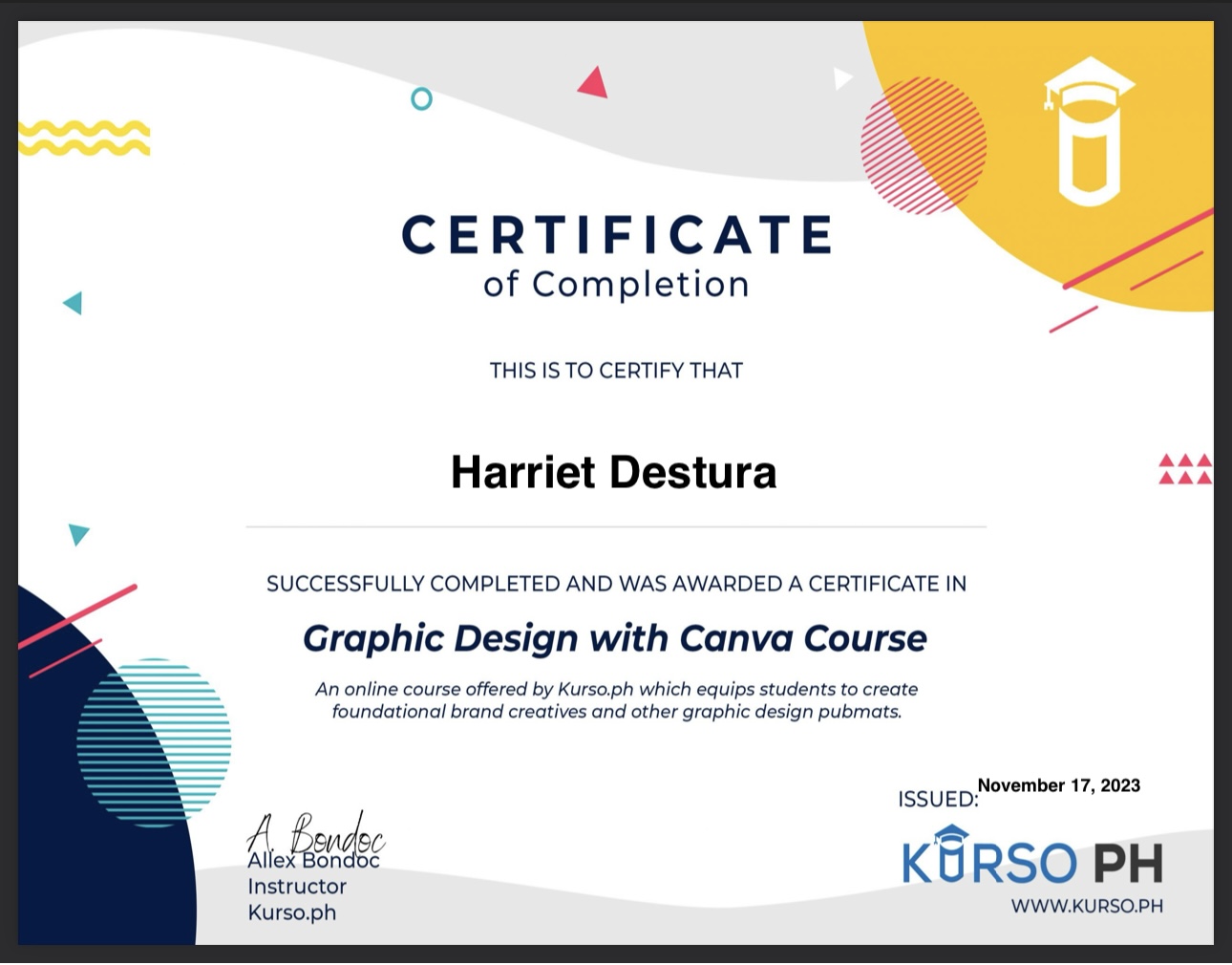 Graphic design with Canva course