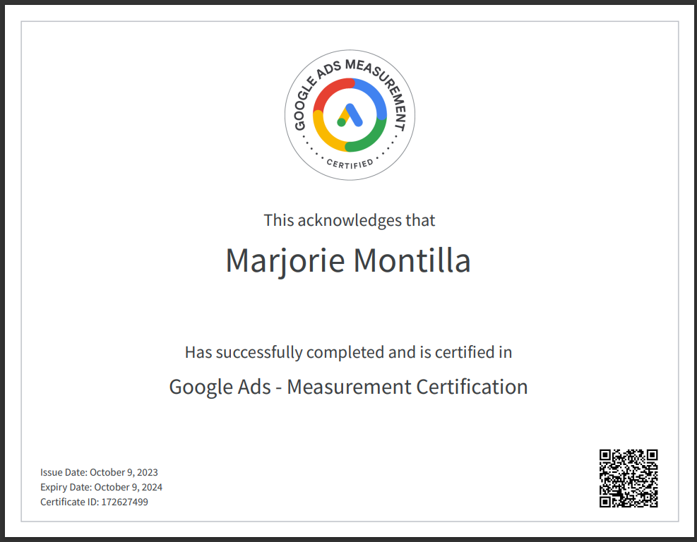 Google Ads - Measurement Certification