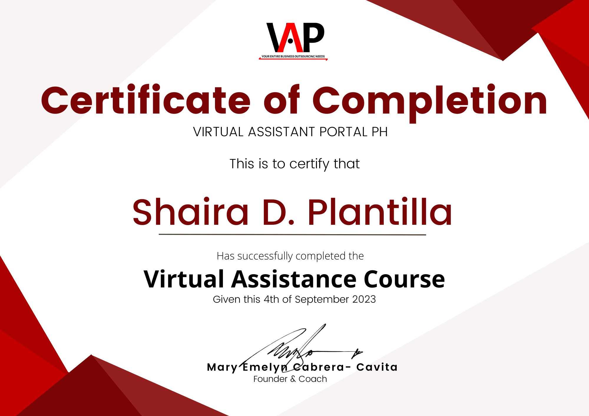 Virtual Assistance Training Course