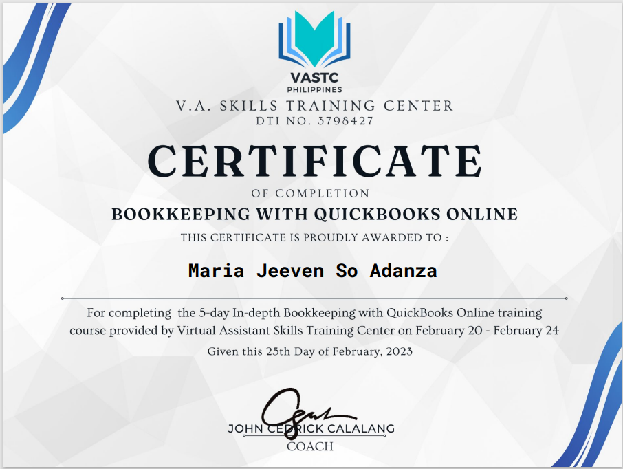 Bookkeeping with Quickbooks Online