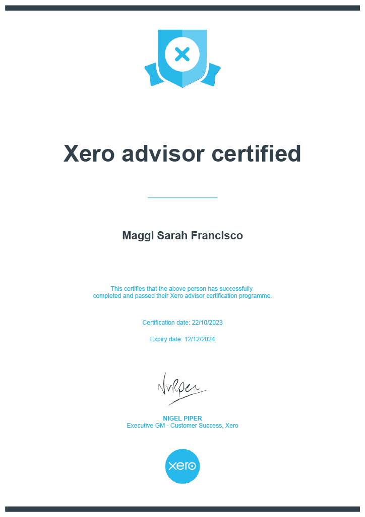 Xero Advisor Certification