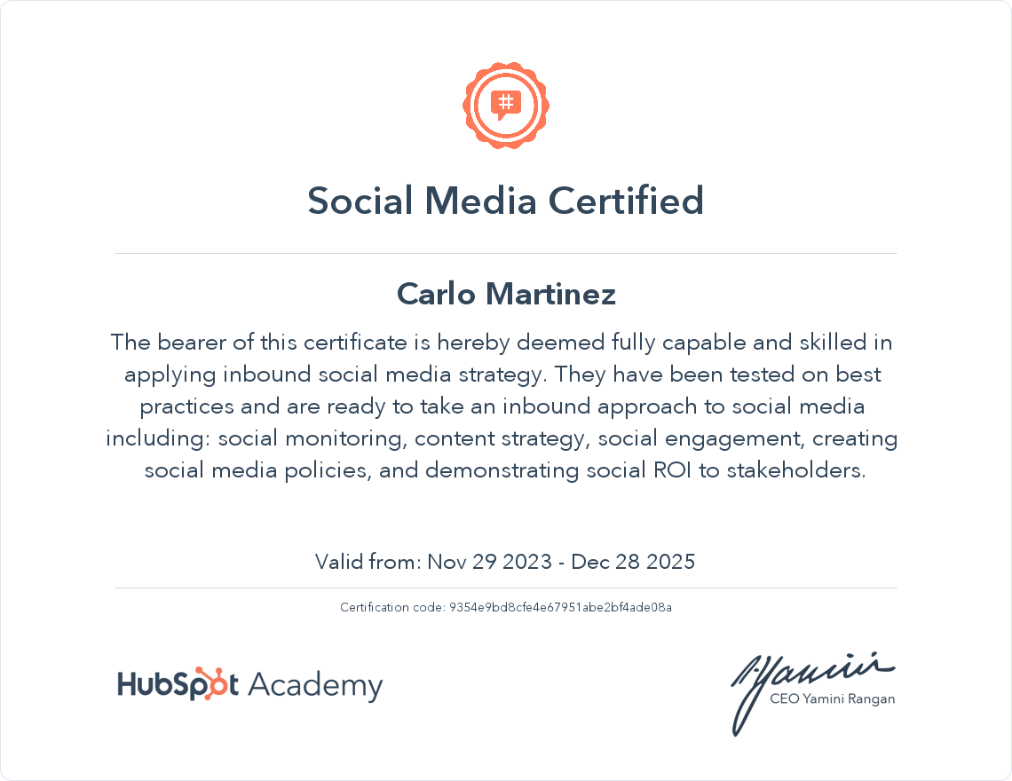 Social Media Certified