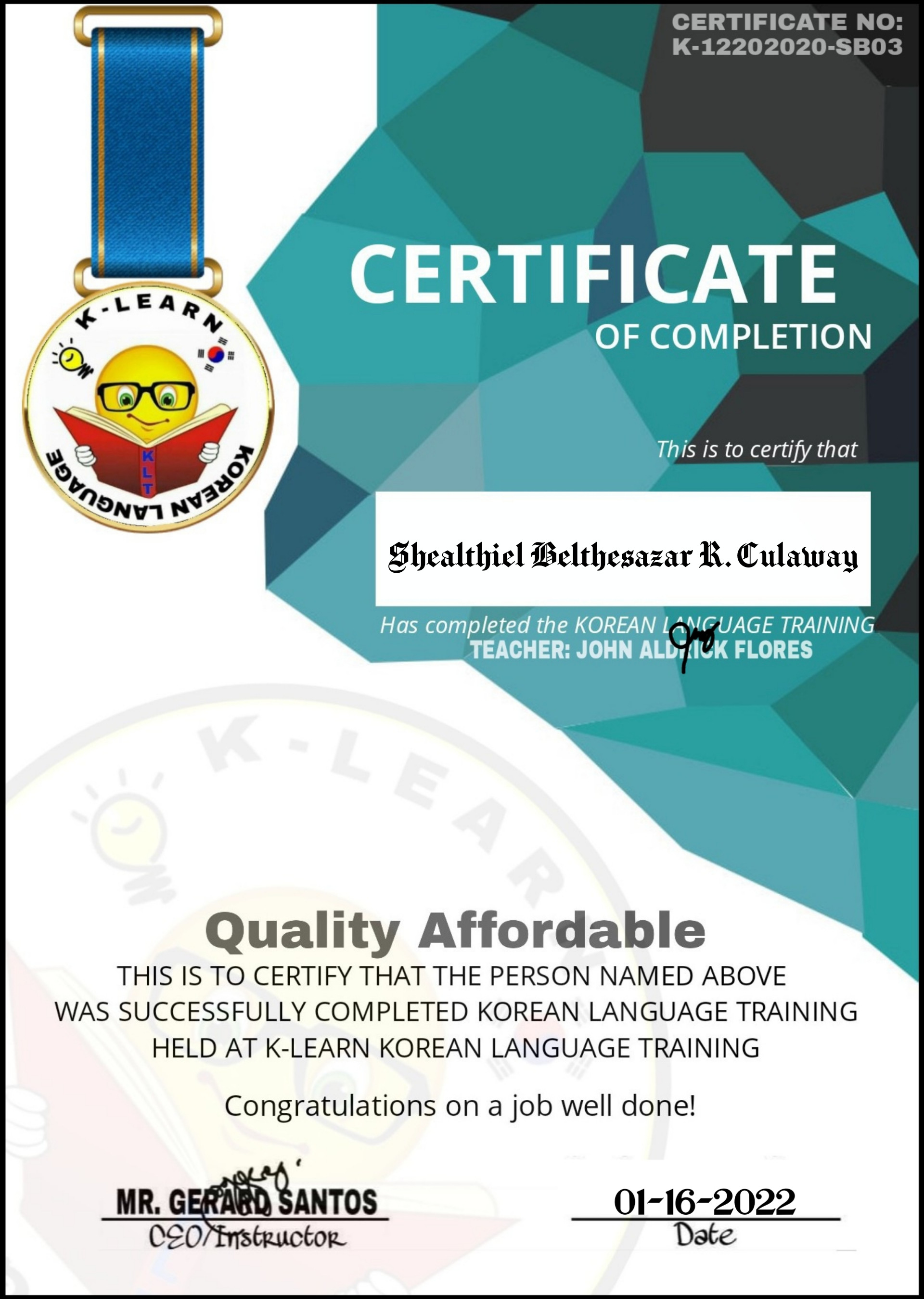Korean Language Training
