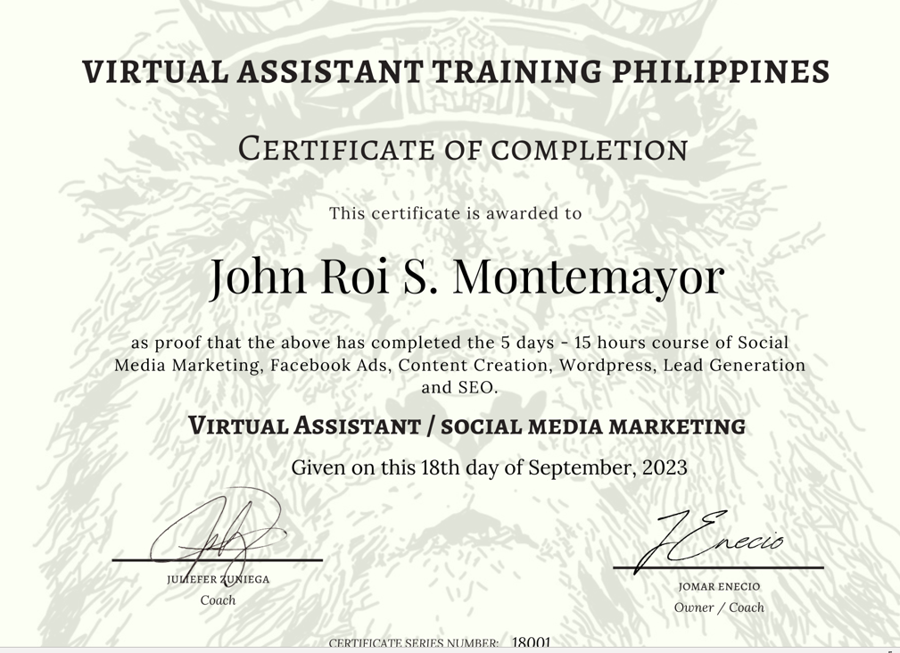 Virtual Assistant / Social Media Marketing