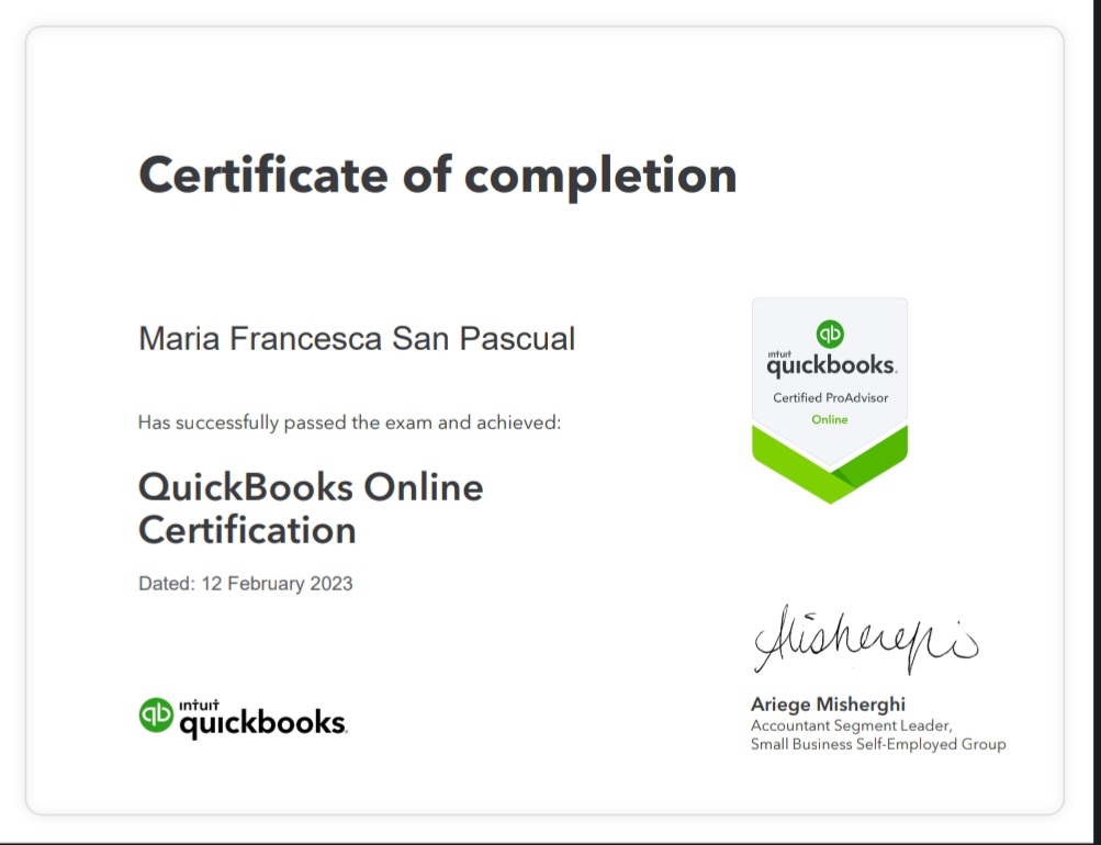 QuickBooks Online Certification