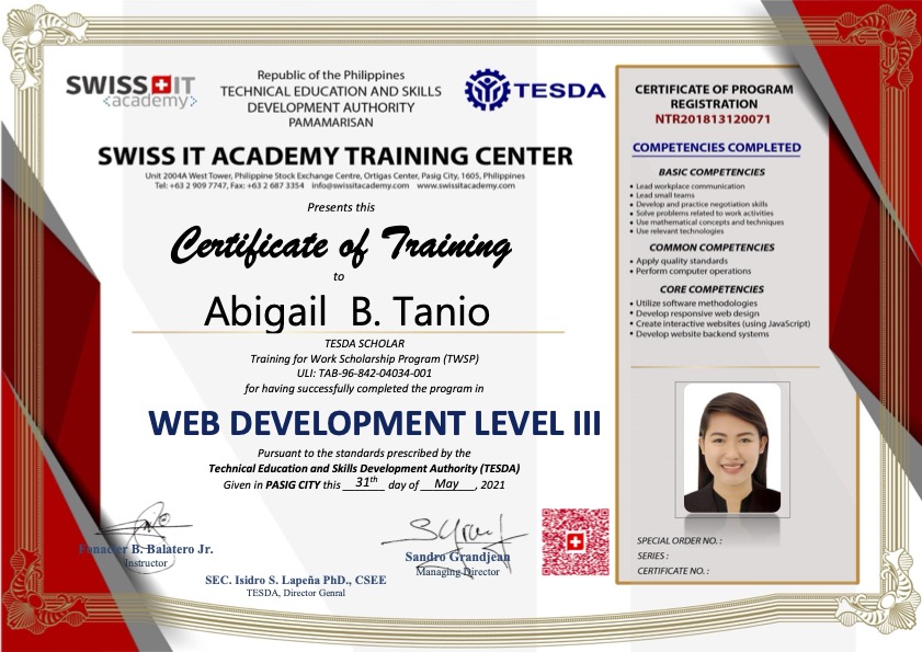 Web Development Level III