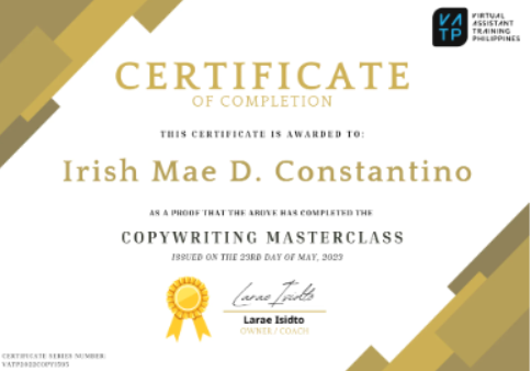 Copy Writing Class