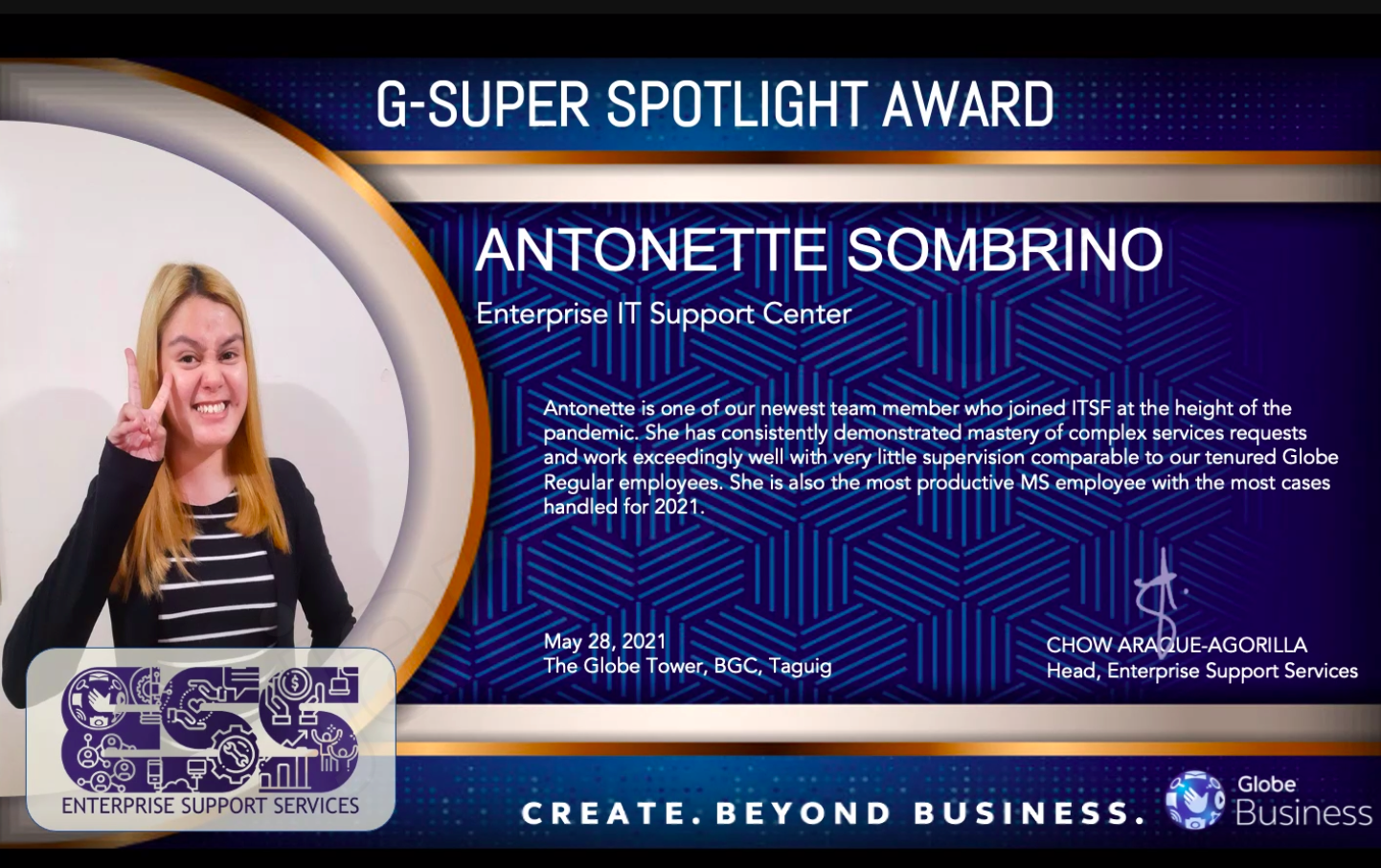 G-Super Spotlight Award