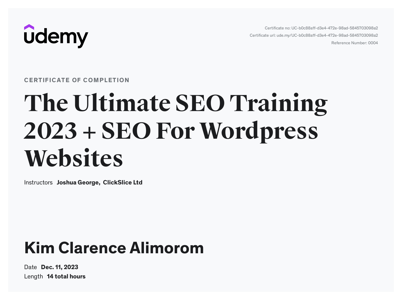 Udemy Ultimate Seo Training for Wordpress 2023