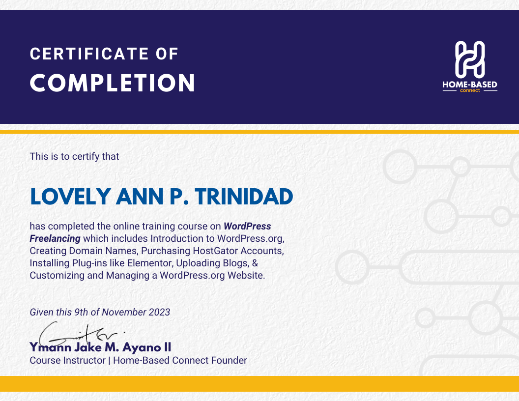 WordPress Certificate