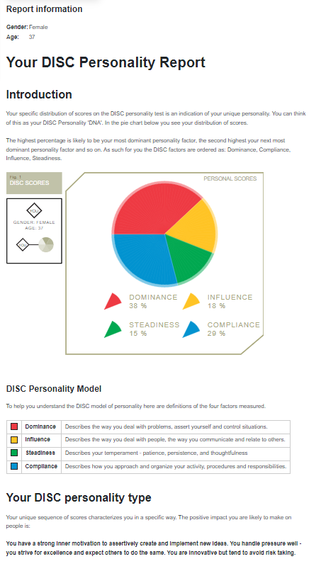 DISC Personality Report