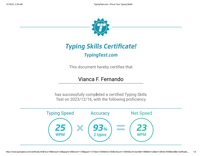 TYPINGTEST CERTIFICATE (DECEMBER 2023)