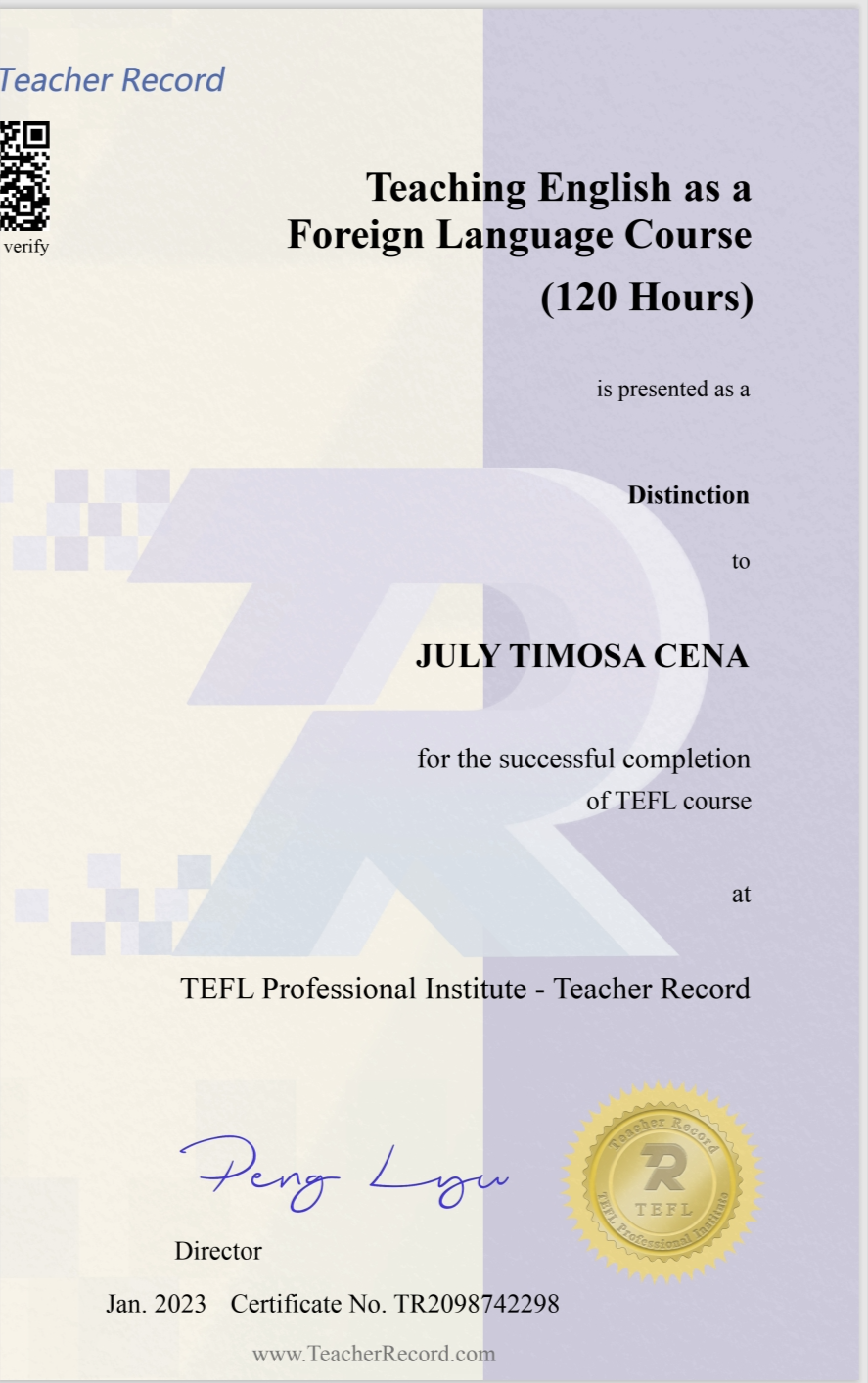 TEFL Certificate