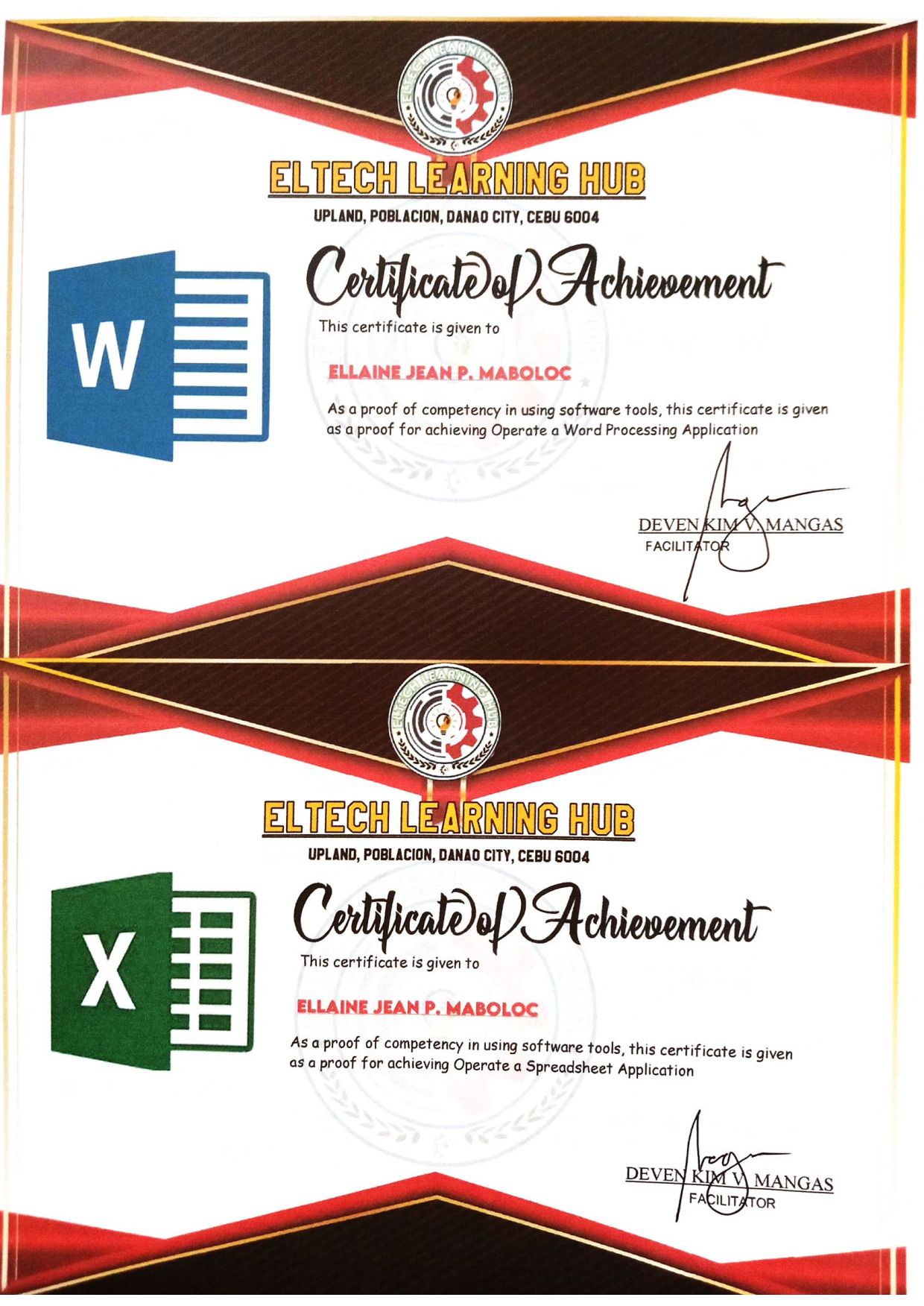 Certificate of Achievement