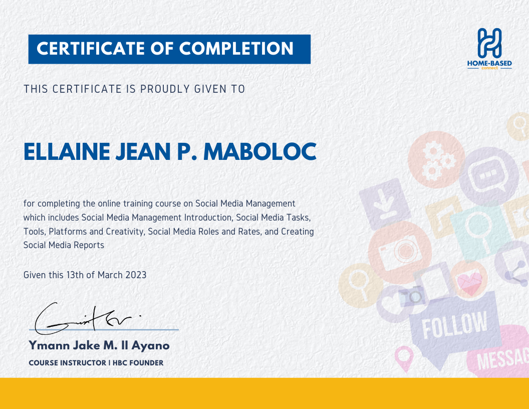 Social Media Management Certificate