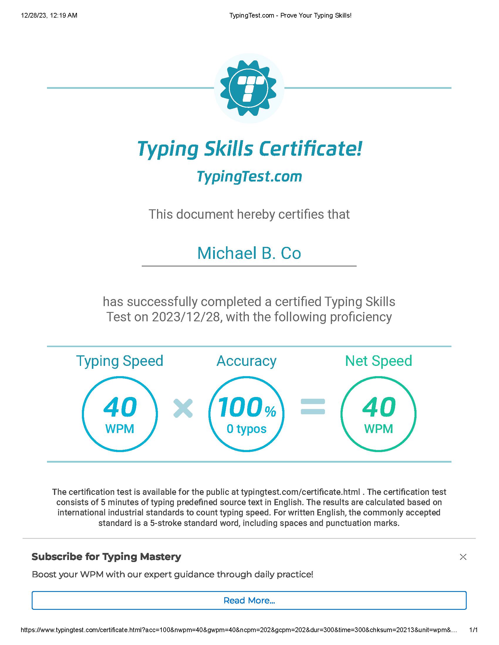 Typing Test