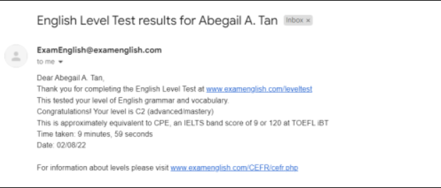 English Proficiency Test