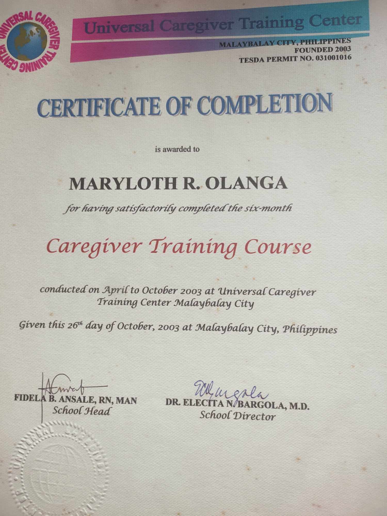 Caregiving Training