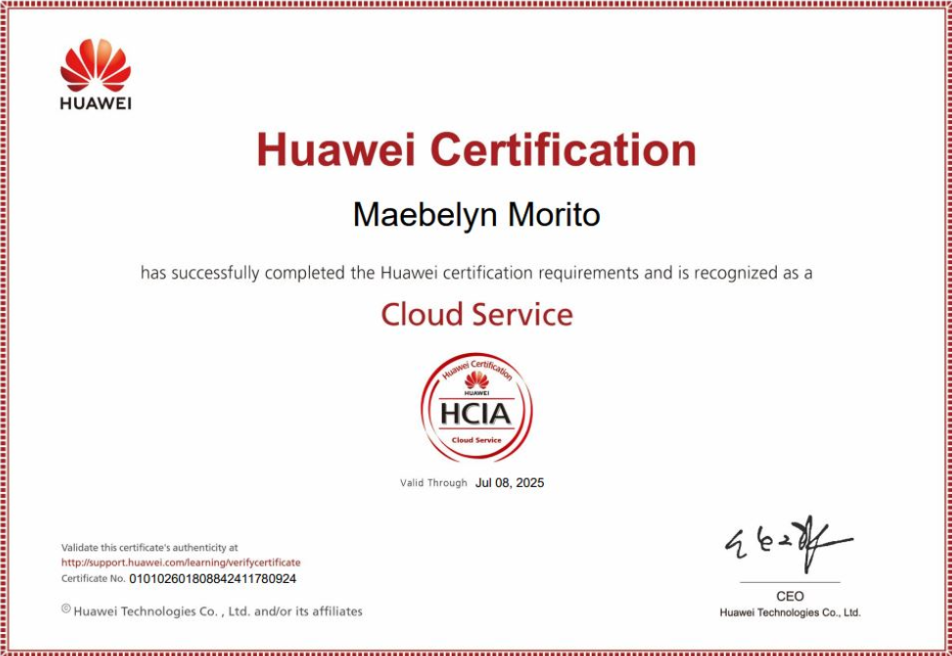 Huawei Cloud Service Certificate