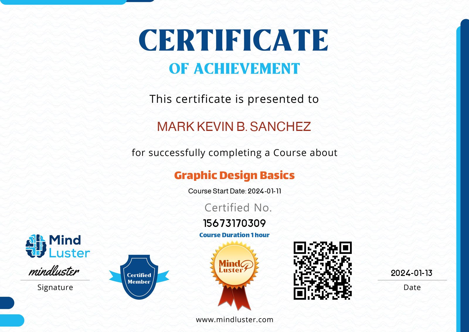 GRAPHIC DESIGN CERT.