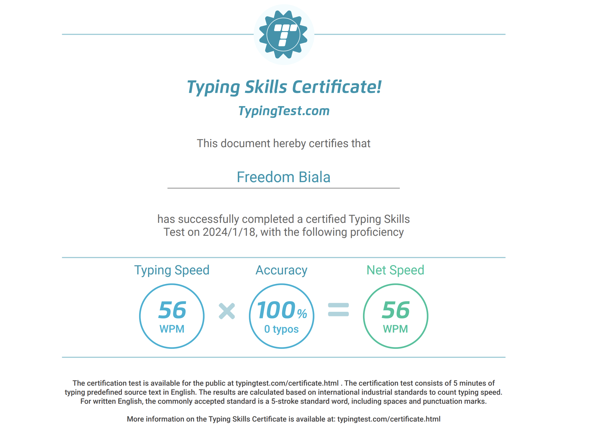 Typing Proficiency