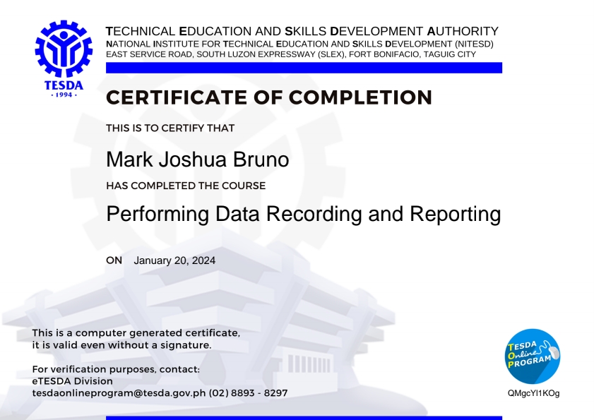 Performing Data Recording and Reporting