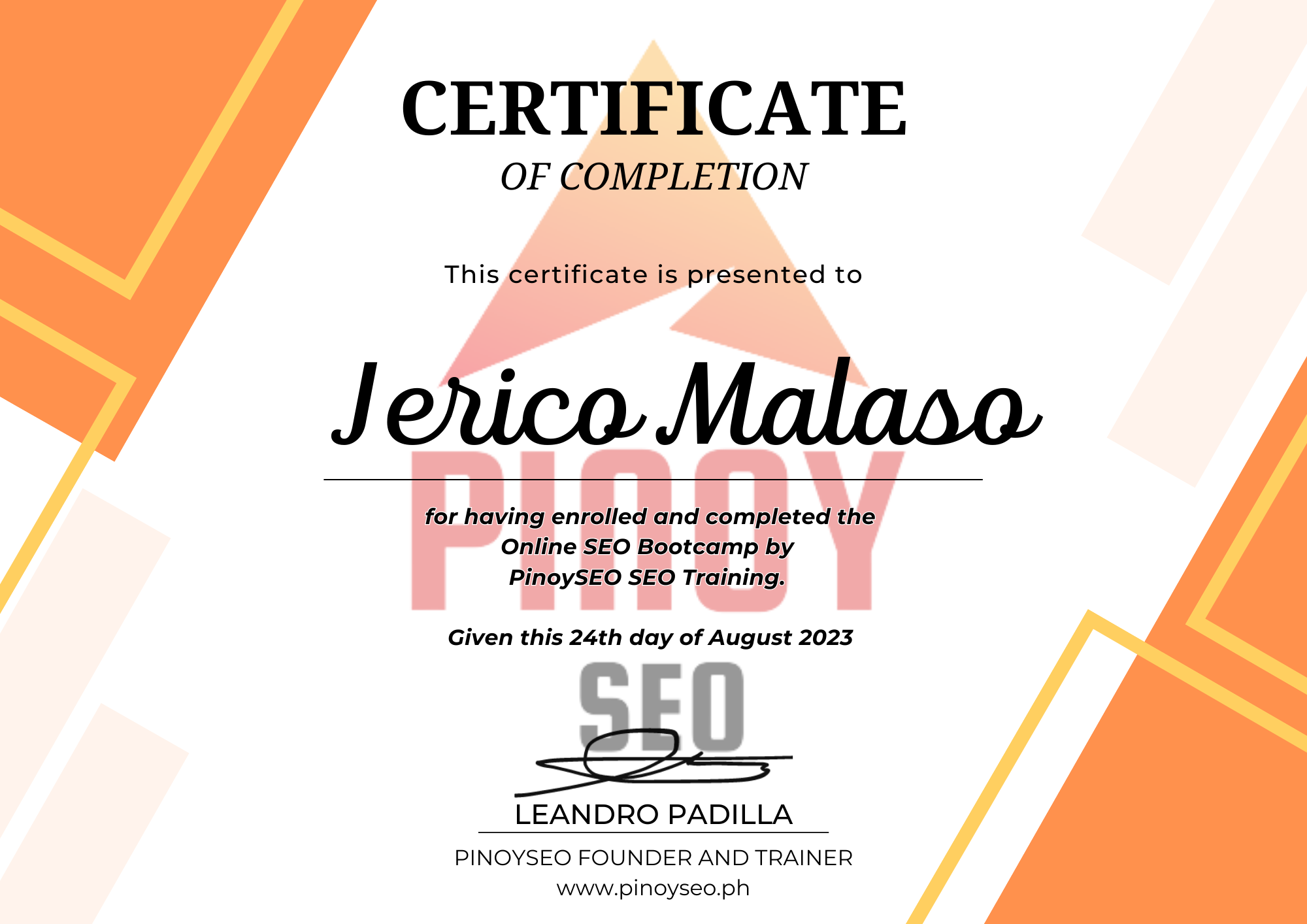 SEO Certificate