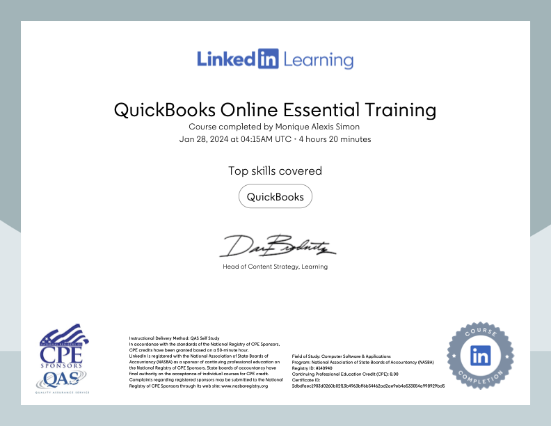 Quickbooks Online Essential Training