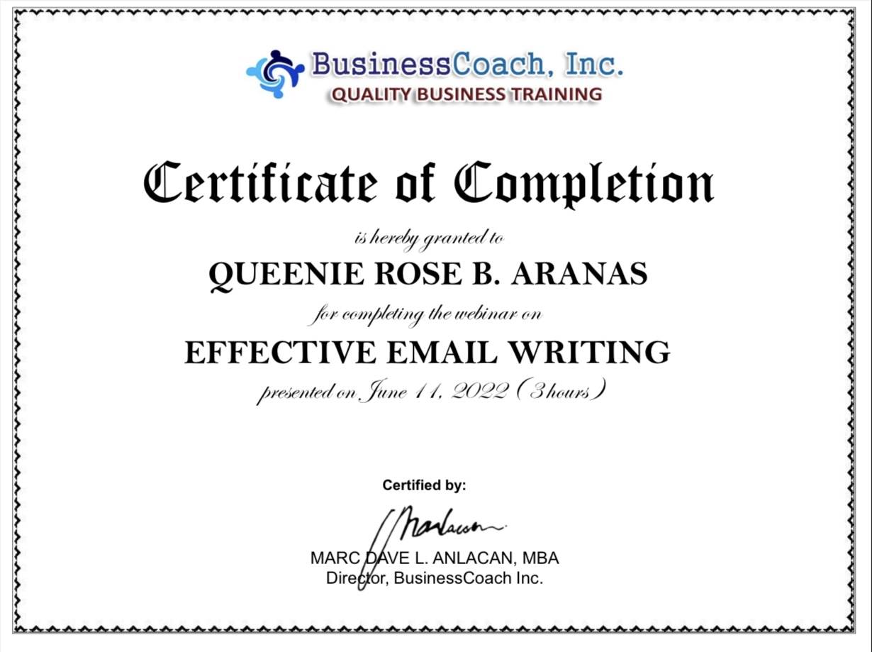 Effective Email Writing by BusinessCoach, Inc.