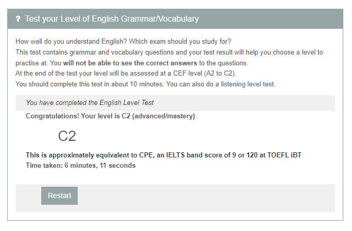 ENGLISH TEST