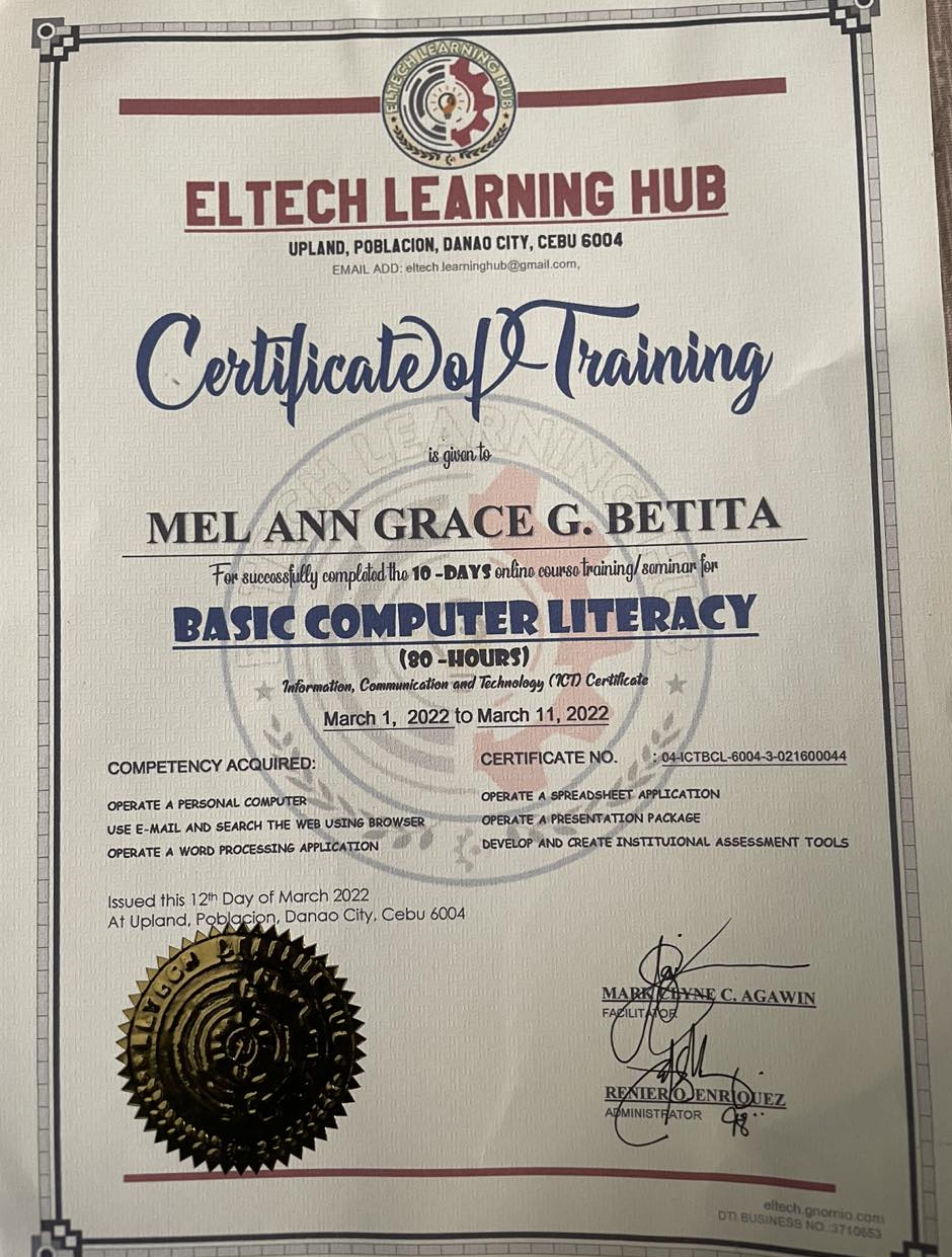 Certificate