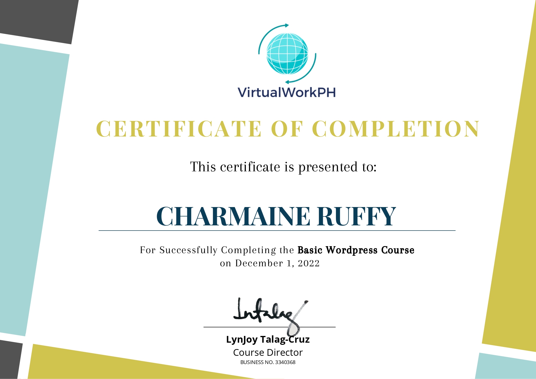 Basic Wordpress - VirtualWorkPH