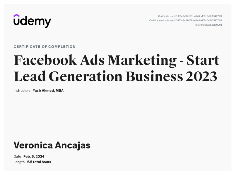 Udemy Facebook Ads Marketing- Start Lead Generation Business 2023