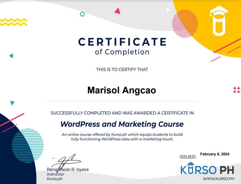 WORDPRESS AND MARKETING COURSE