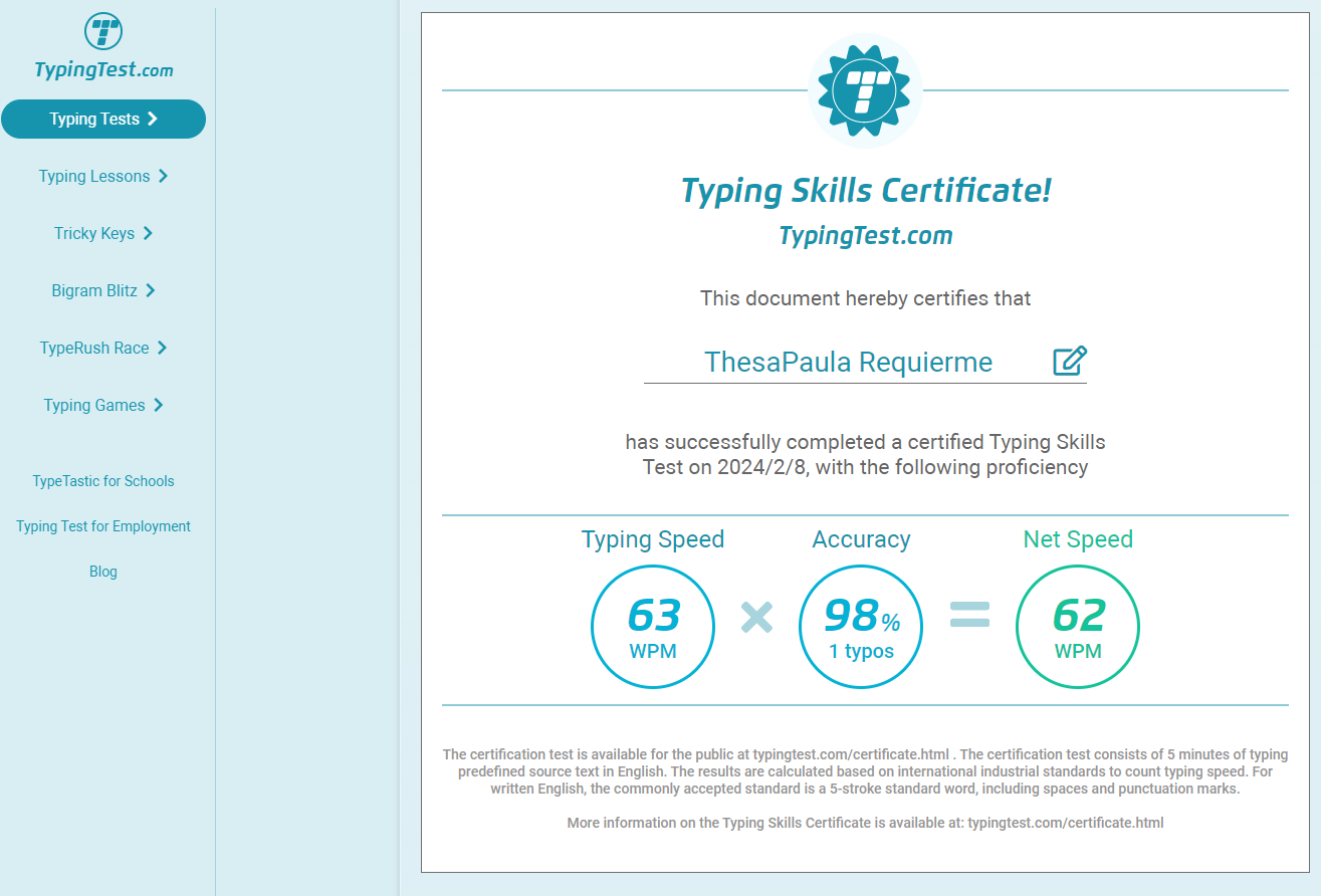 Typing Test