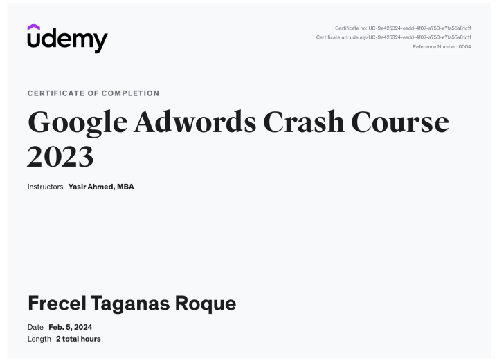 Google adwords crash course