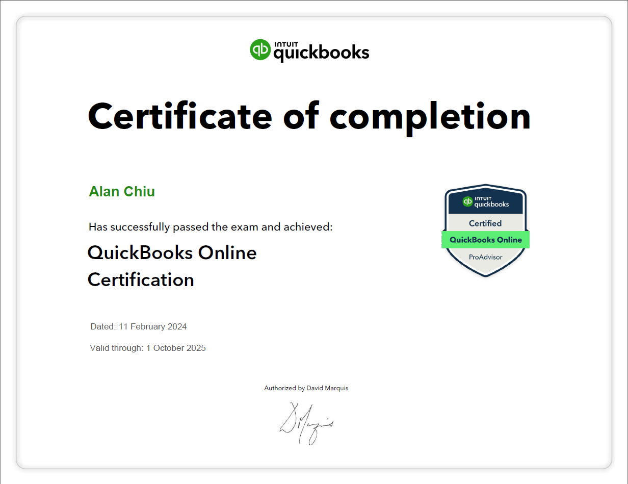 QuickBooks Online ProAdvisor