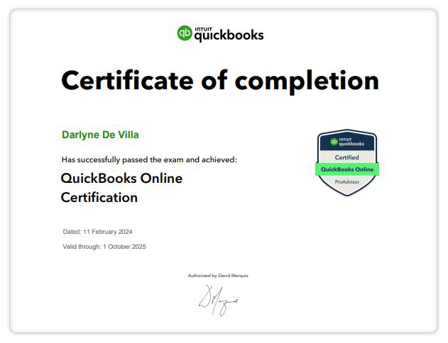 Quickbooks ProAdvisor Certification