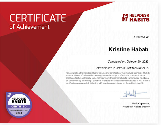 HELPDESK HABITS