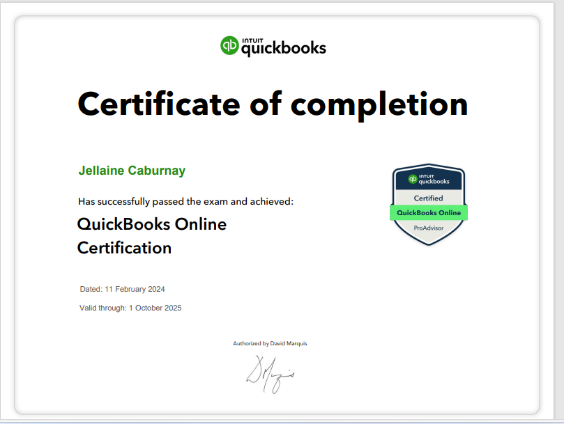 Proadvisor Certificate