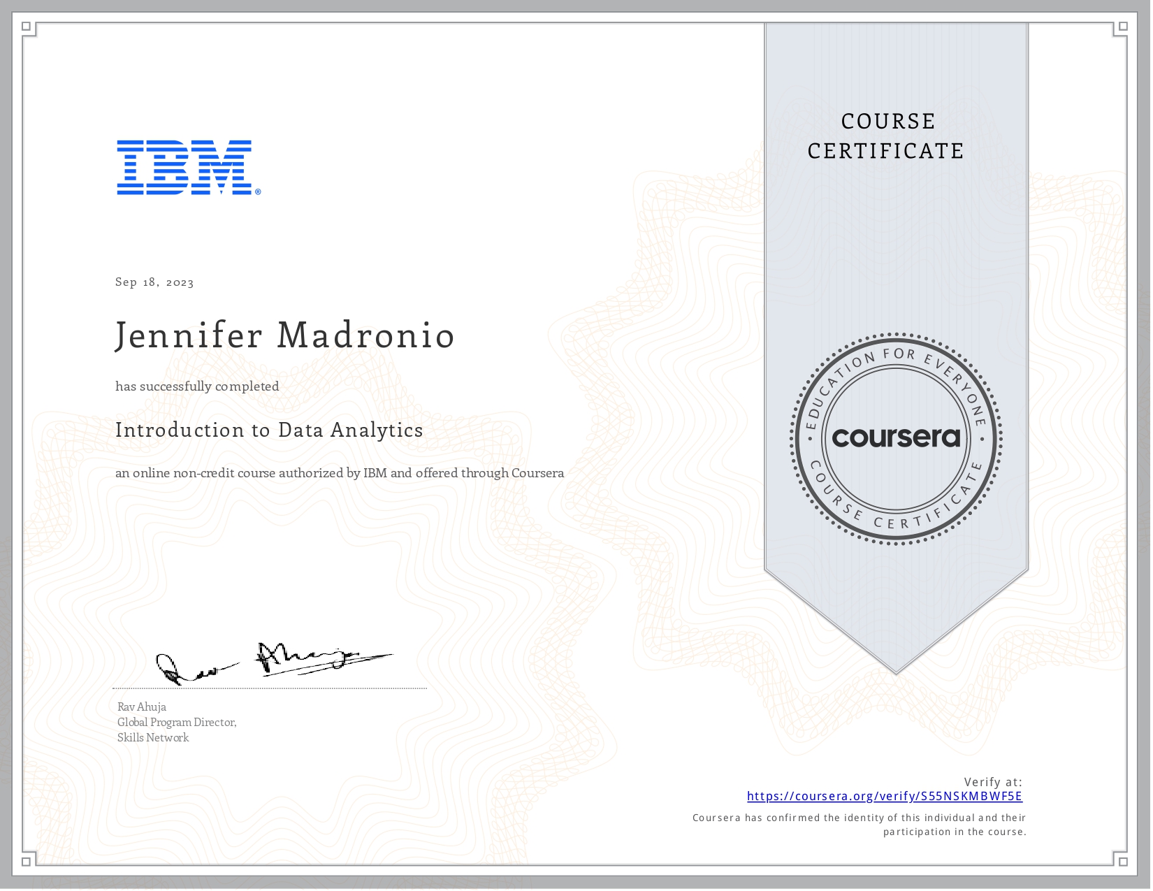 IBM Introduction to Data Analytics