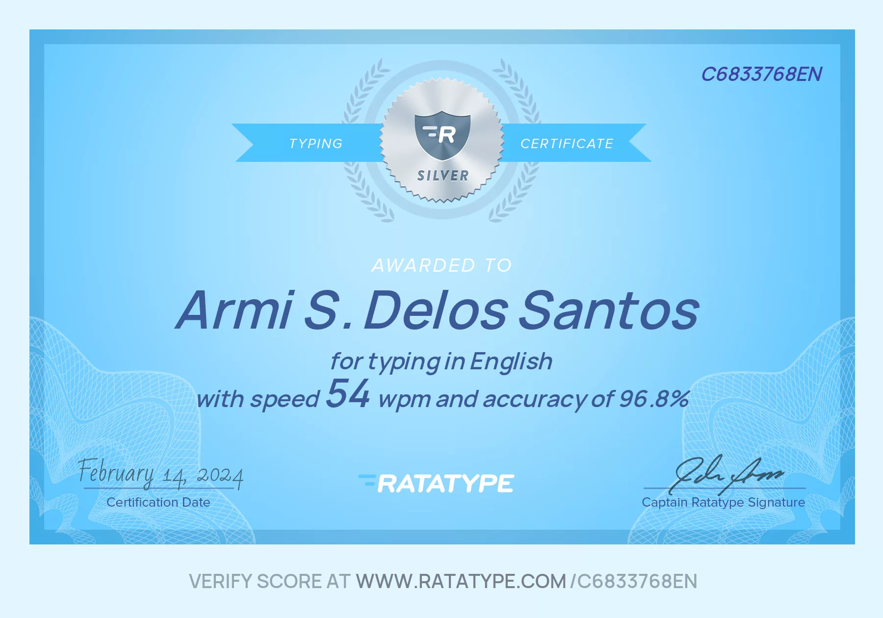 Ratatype Certification