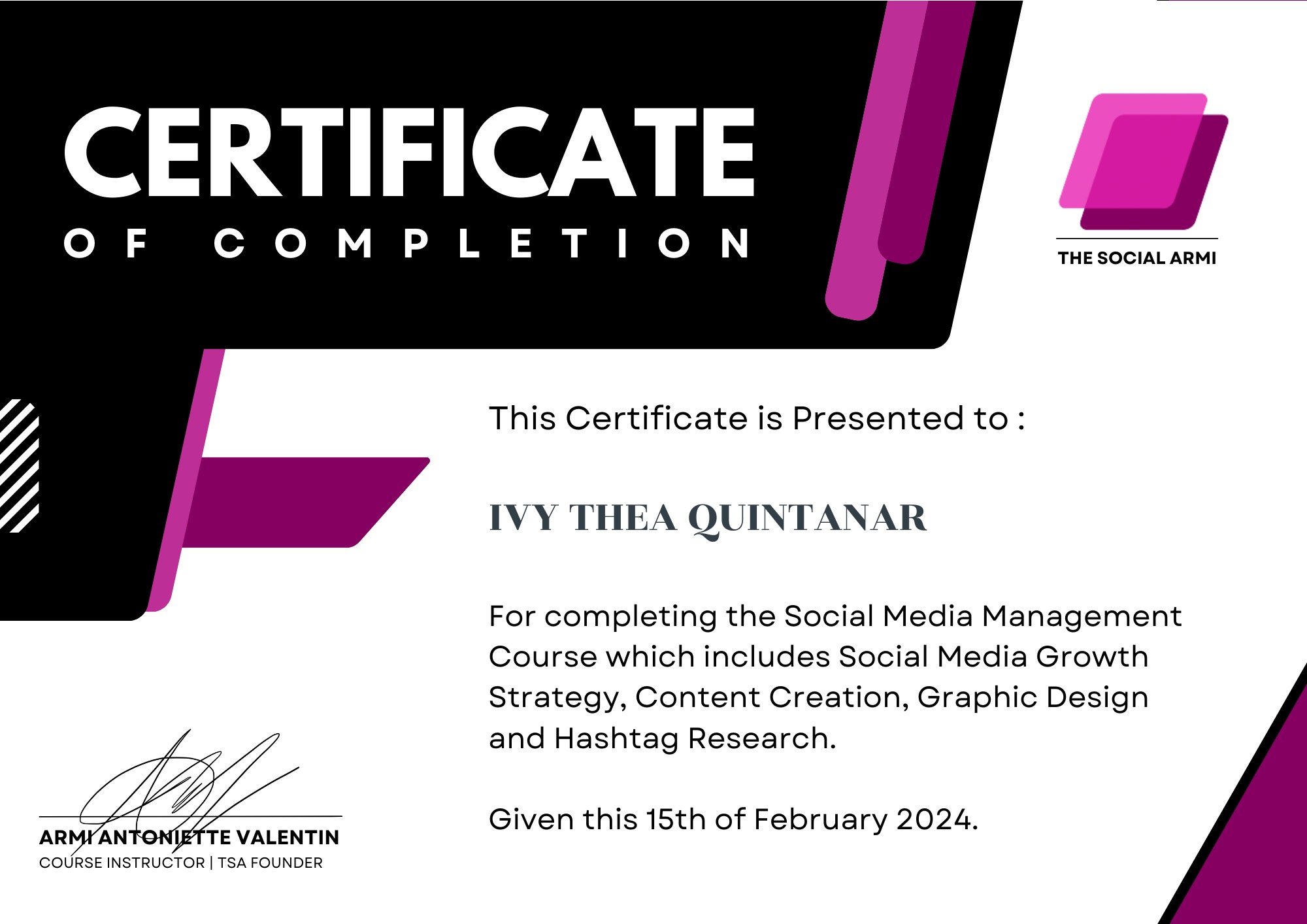 Certified Social Media Management Training