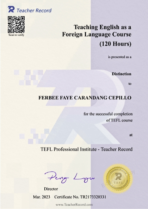 Teaching English as Foreign Language Course