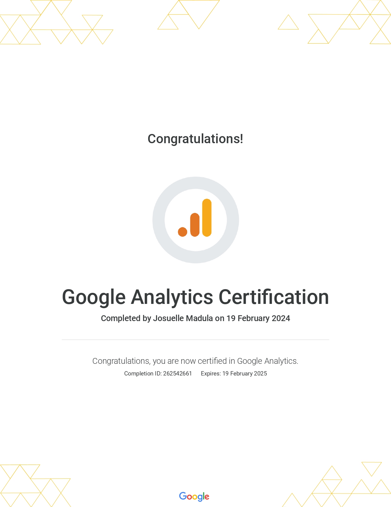 Google Analytics Certification