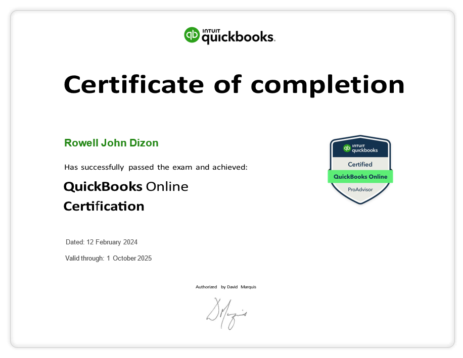 Quickbooks ProAdvisor